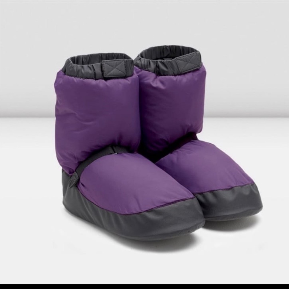 Bloch Purple and Gray Puffer Slippers
